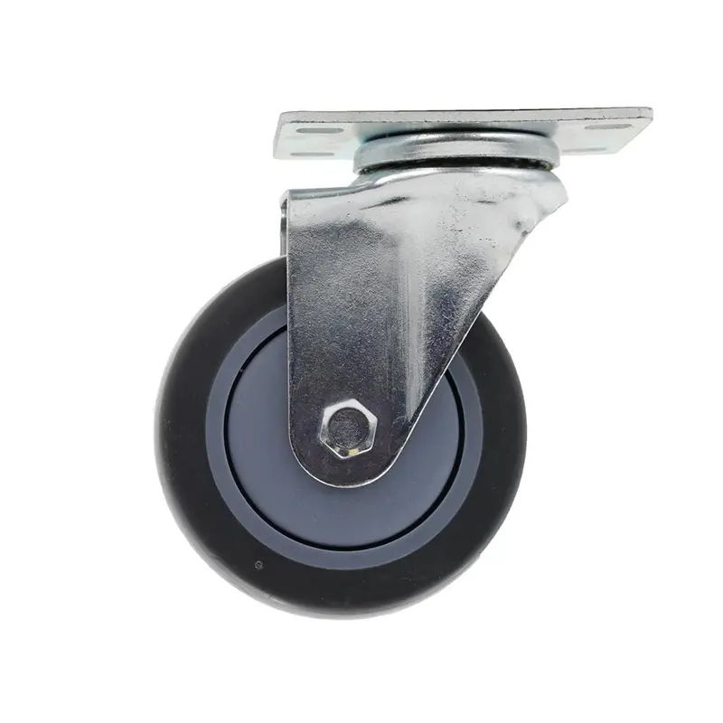 4 in. Medium Duty Gray TPR Swivel Plate Caster with 250 lbs. Weight Rating1.6269948 / each