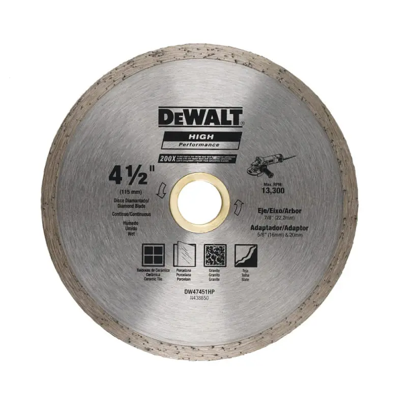 Continuous Rim Diamond Blade 4 1/2" | 115mm