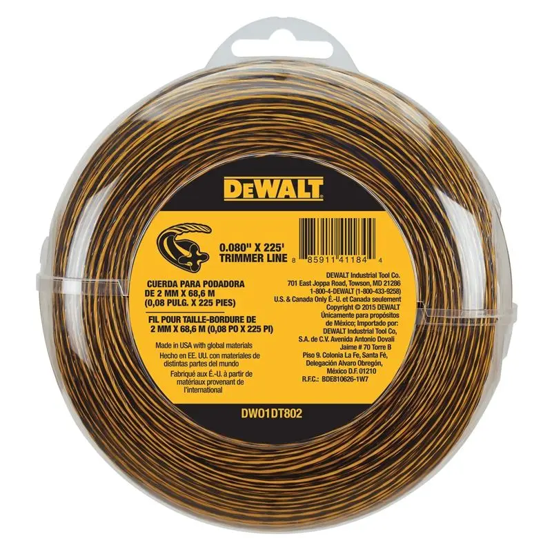 DeWalt DWO1DT802 0.080 in X 225 Ft String Trimmer Replacement Line