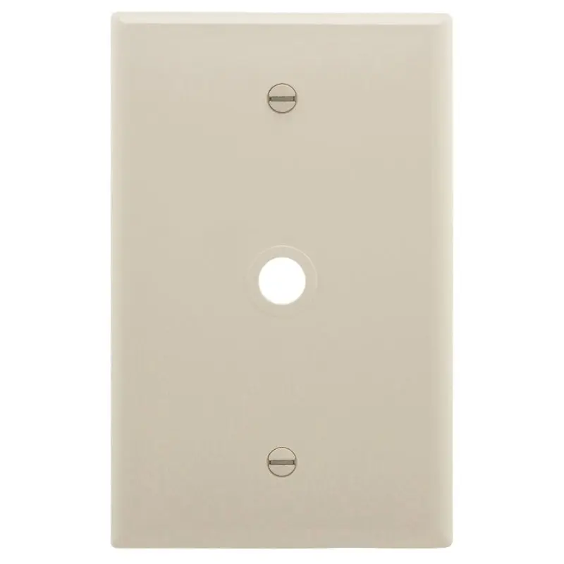 Eaton Wiring Devices PJ11LA Wallplate, 4.87 in L, 3.12 in W, 1 -Gang, 1 -Port, Polycarbonate, Light Almond