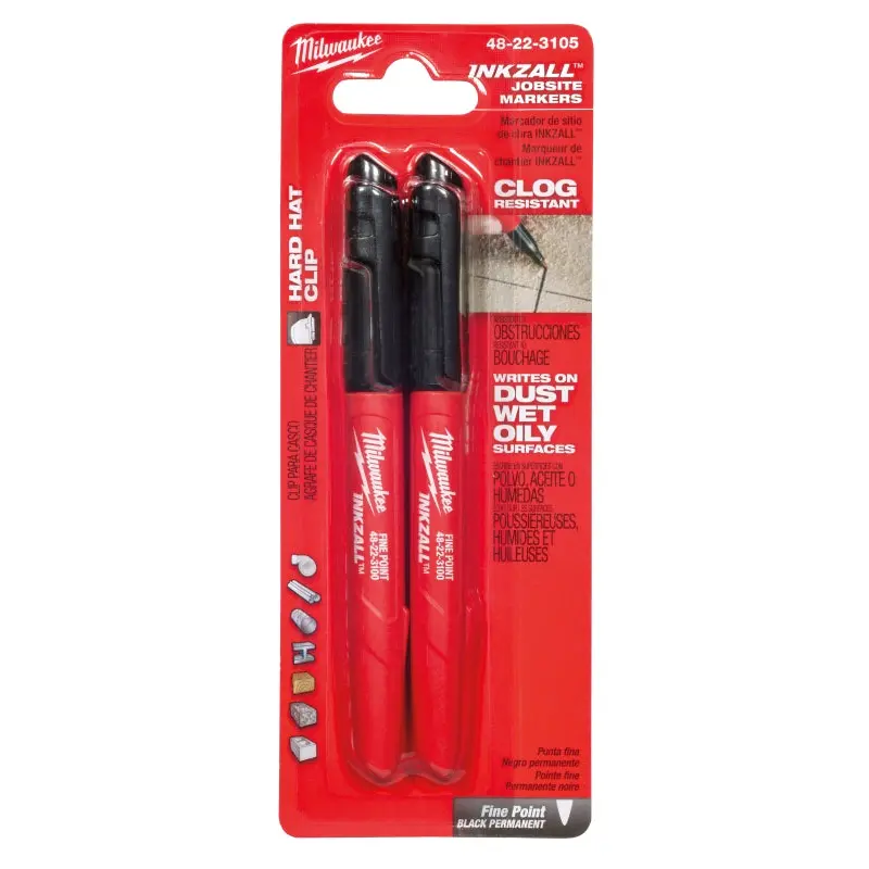 Milwaukee INKZALL Series 48-22-3105 Jobsite Marker, Black, 5-1/2 in L