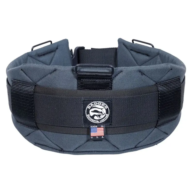 BADGER  GUNMETAL PADDED BELTMEDIUM