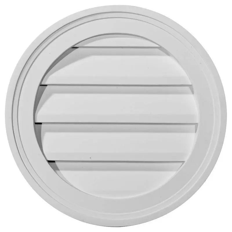 12 in. x 12 in. Round Primed Polyurethane Paintable Gable Louver Vent1.65 / each