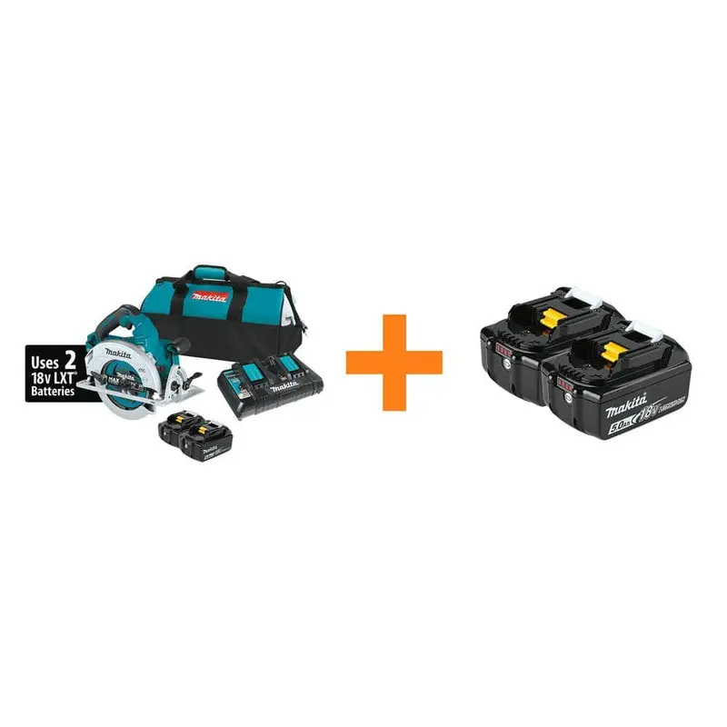 18-Volt X2 LXT (36-Volt) Brushless Cordless 7-1/4 in. Circular Saw Kit 5.0Ah with Bonus 18V LXT Battery Pack 5.0Ah21.210 / each