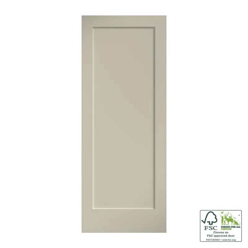 30 in. x 80 in. x 1-3/8 in. Shaker White Primed 1-Panel Solid Core Wood Interior Slab DoorNo Bore / Triple coat white primer / 30 x 80