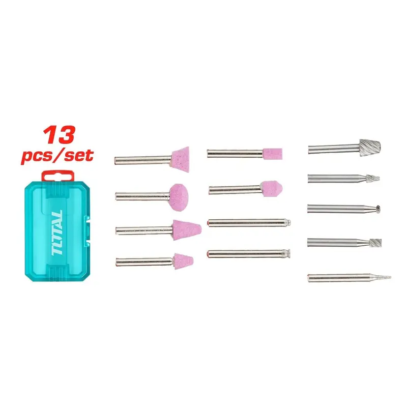 Mini Drill Accessory Set, 13 Pieces for Glass and Stone Work