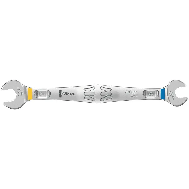 Wera 05020310001 6005 Joker Double Open-Ended Wrenches, 6 X 7 X 111.8 Mm