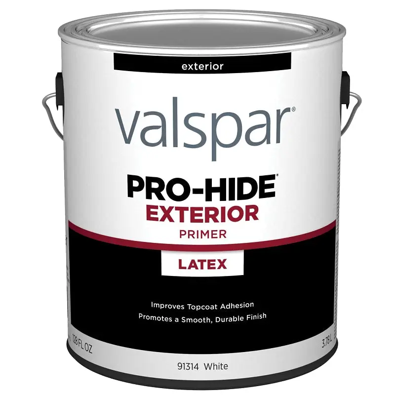 Valspar PRO-HIDE 91314 Series 028.0091314.007 Exterior Primer, White, 1 gal, Metal Pail