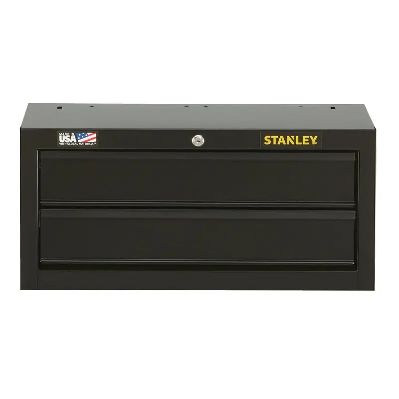 Stanley STST22621BK Middle Tool Chest, 1830 cu-in, 26 in OAW, 11-1/2 in OAH, 12 in OAD, Steel, Black, 2-Drawer