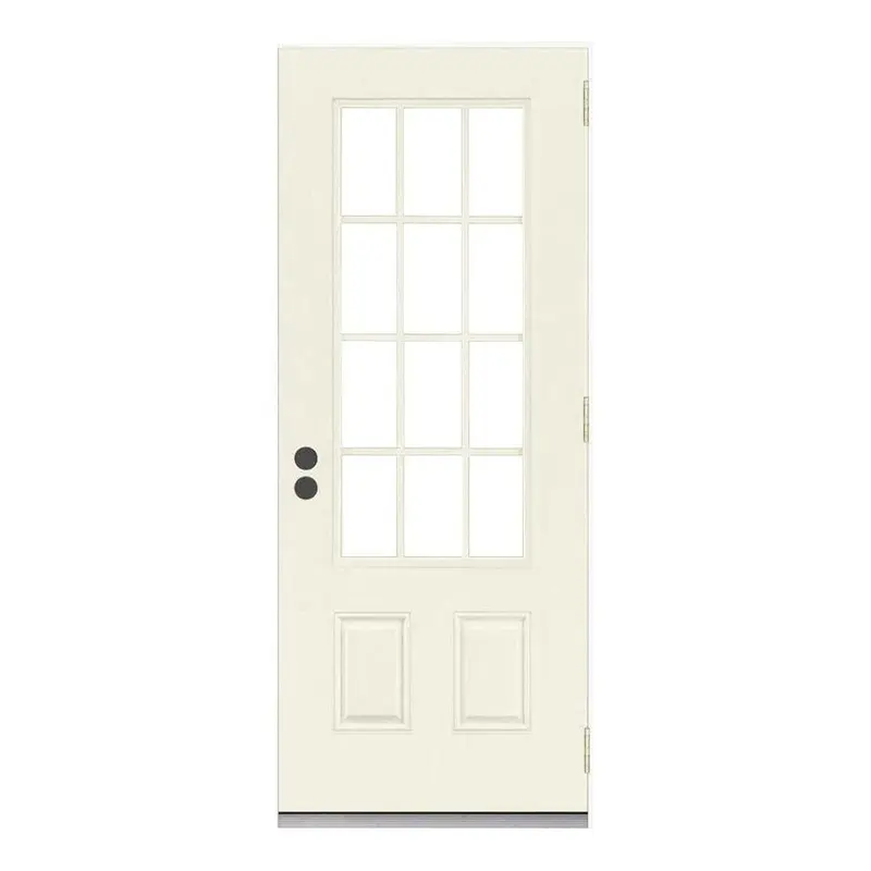 32 in. x 80 in. 12 Lite Primed Steel Prehung Left-Hand Outswing Back Door85 / each