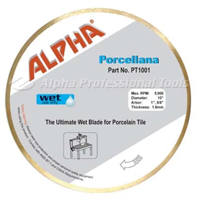 Alpha Porcellana for Portable Rail Saw The Ultimate Wet Blade for Porcelain Tile8"