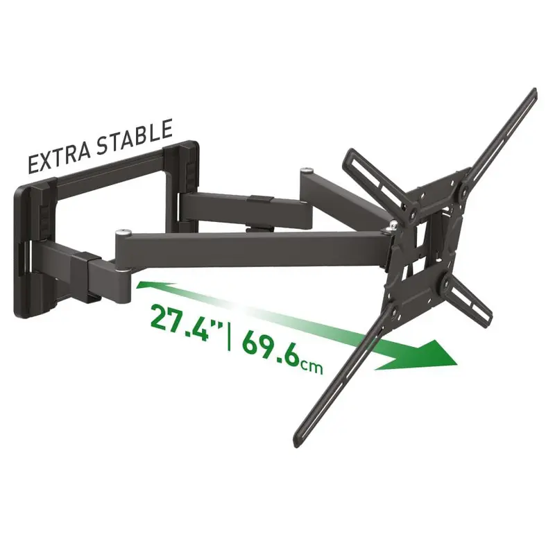 Barkan 40 in. to 90 in. Full Motion - 4 Movement Long Flat /Curved TV Wall Mount, Black, Extremely Extendable, UL Listed15.9 / each
