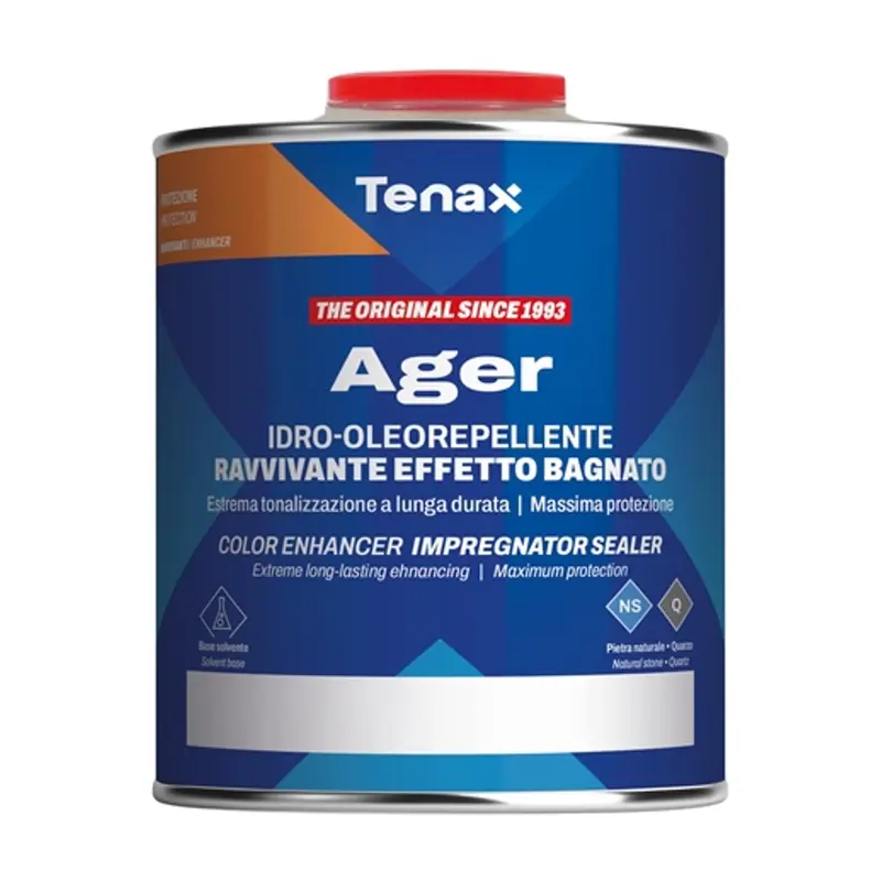 Tenax Ager Stone Enhancing Sealer for Marble, Granite, & Natural Stone  Color Enriching, Stain Protection1L