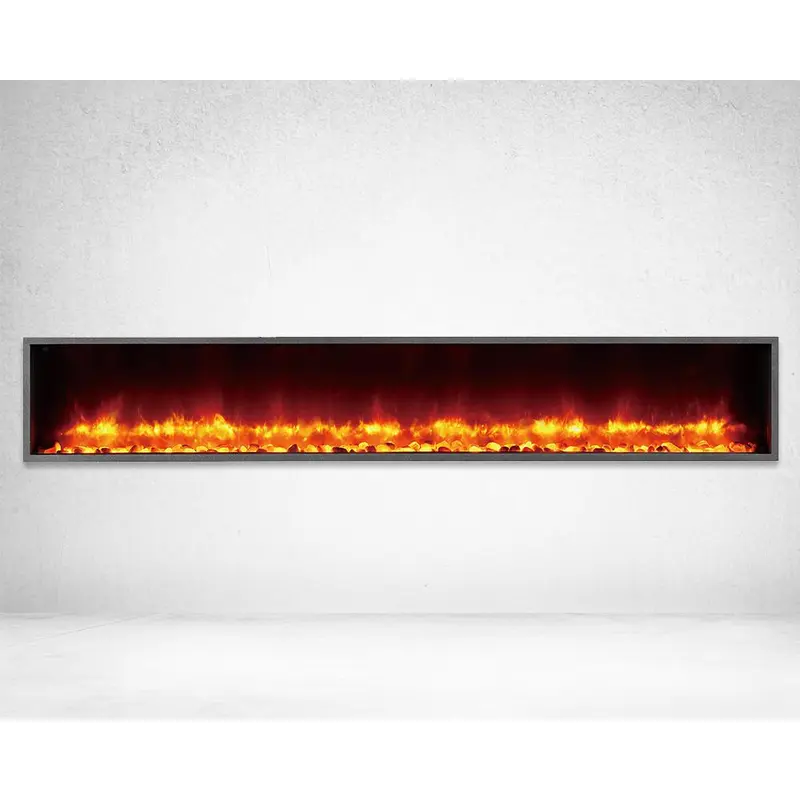 79 in. Built-in LED Electric Fireplace in Black Matt100 / carton