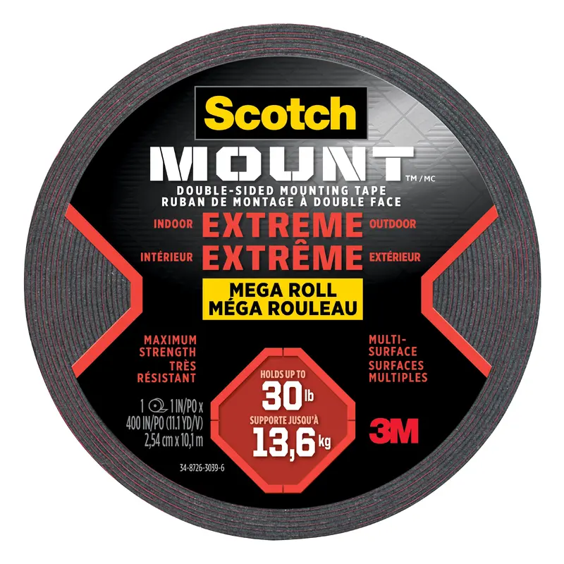3M Scotch-Mount Extreme Double-Sided Mounting Tape Mega Roll