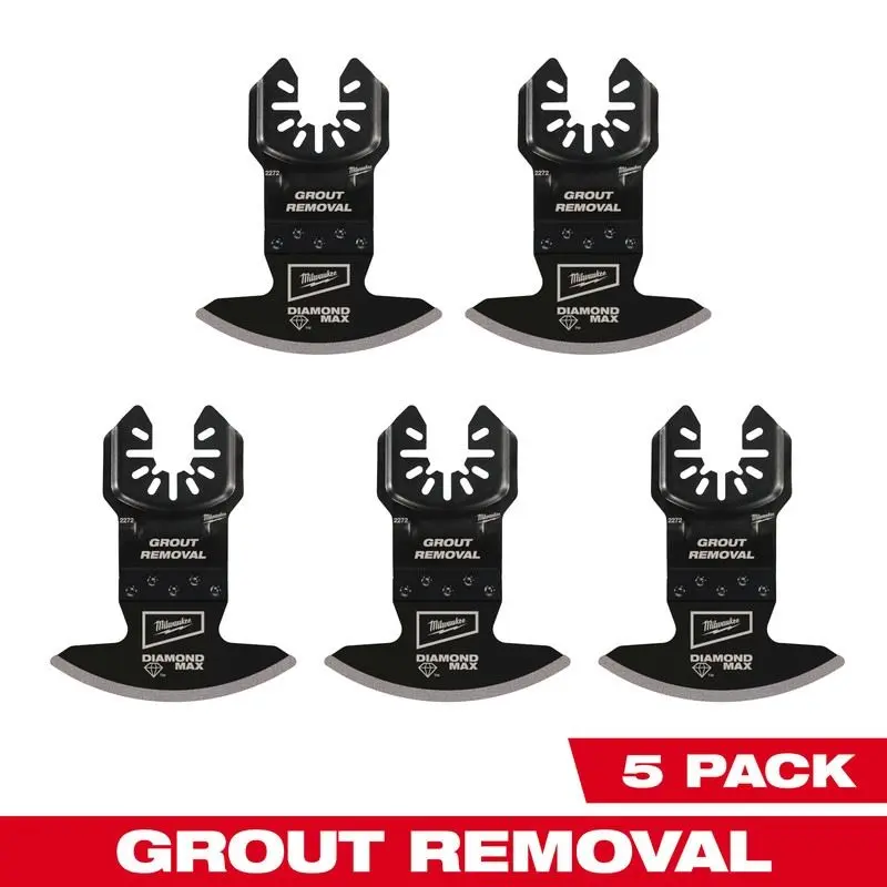 Milwaukee 49-25-2275 MILWAUKEE OPEN-LOK DIAMOND MAX Diamond Grit Grout Removal Multi-Tool Blade 5PK