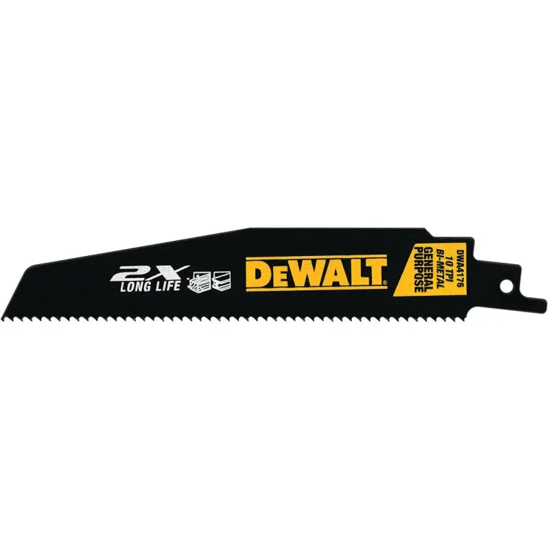 DeWALT DWA4176 Reciprocating Saw Blade, 1 in W, 6 in L, 10 TPI