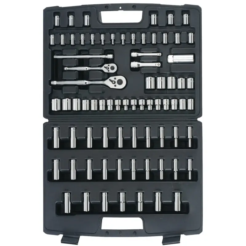 Stanley 96-010 Mechanics Tool Set, Chrome Vanadium Steel, Polished Chrome