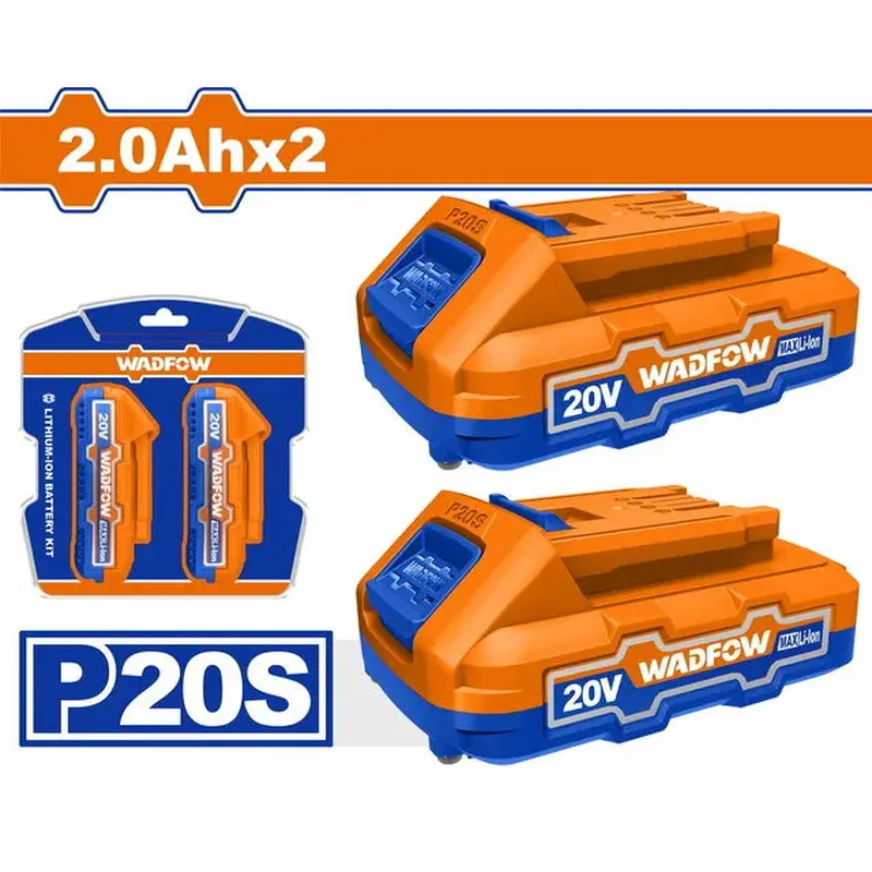 WADFOW 20V 2.0Ah Lithium-Ion Battery Pack Set of 2 | WOS240682