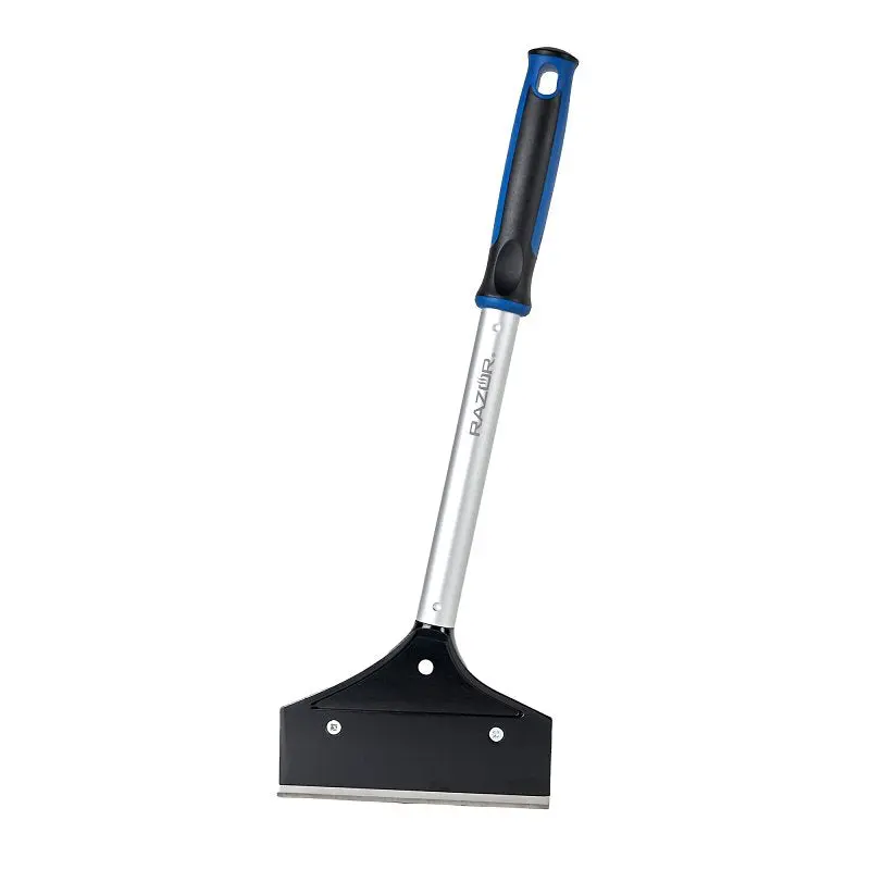 Mr. BAR-B-Q 08803RZ Griddle Scraper, 15-1/2 in L Brush, 5.6 in W Brush, Stainless Steel Bristle, Plastic Handle