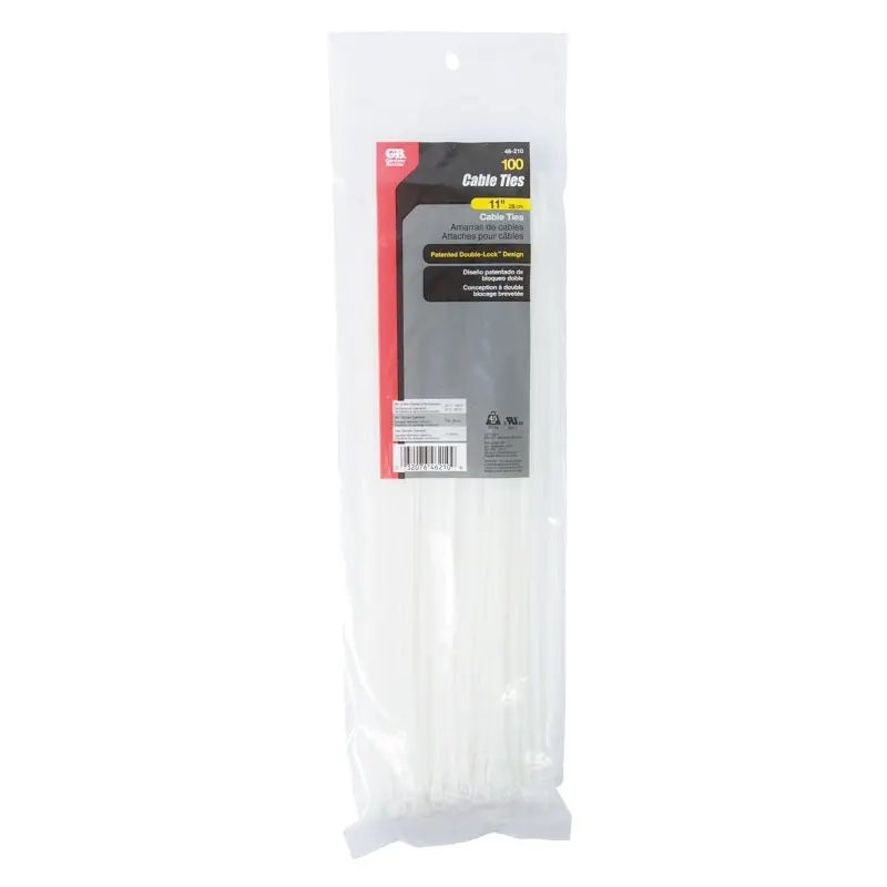 Gardner Bender 46-210 Cable Tie, Double-Lock Locking, Nylon, Natural