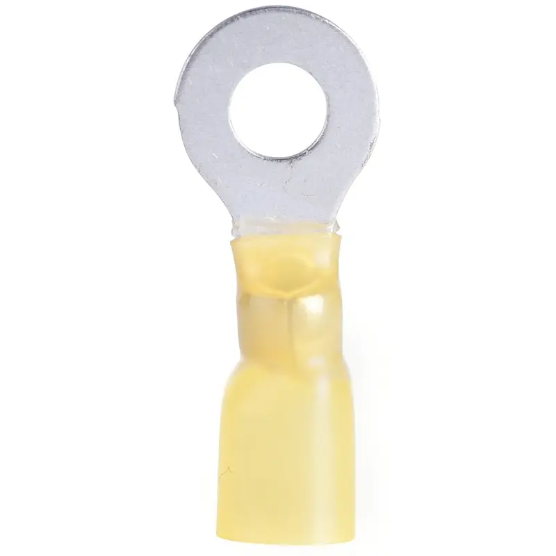 Gardner Bender Xtreme AMT-108 Ring Terminal, 600 V, 12 to 10 AWG Wire, 1/4 in Stud, Nylon Insulation, Yellow