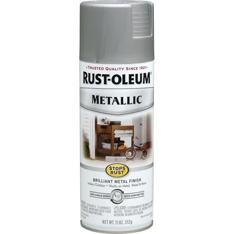 Rust-Oleum 7277830 Rust Preventative Spray Paint, Metallic, Matte Nickel, 11 oz, Can