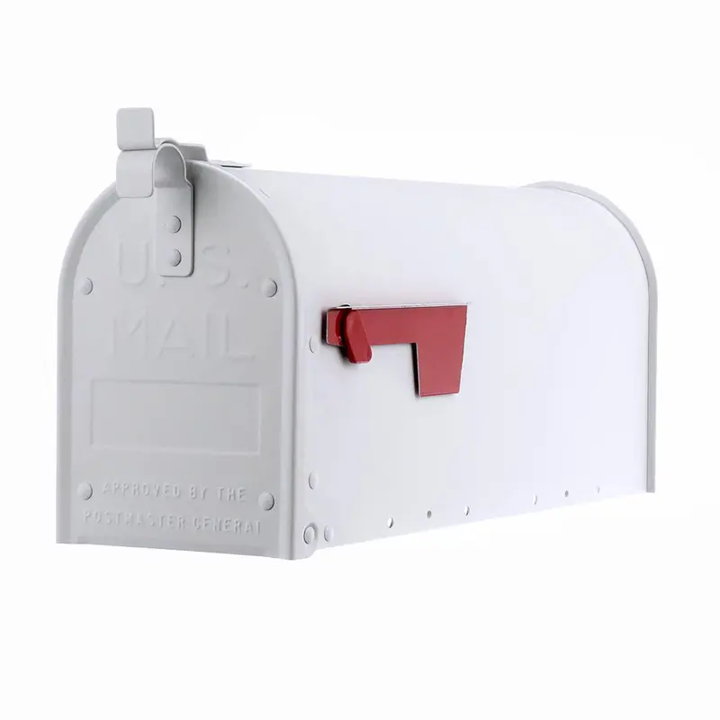 Admiral Medium, Aluminum, Post-Mount Mailbox, Textured WhiteTextured White / 2.6 / Medium