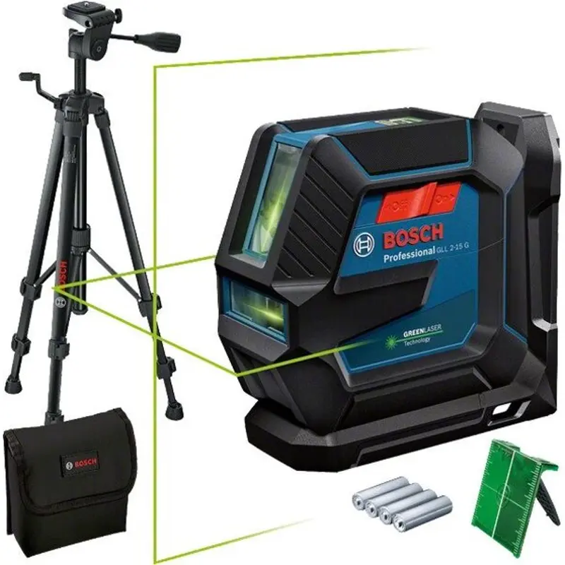 Line Laser | GLL 2-15 G with 4 battery , Tripod