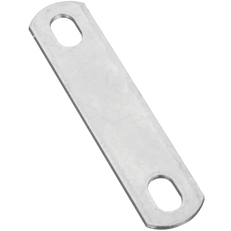 National Hardware 2191BC Series N222-331 U-Bolt Plate, 4.88 in L, 1.02 in W, 0.44 in Bolt Hole, Steel, Zinc