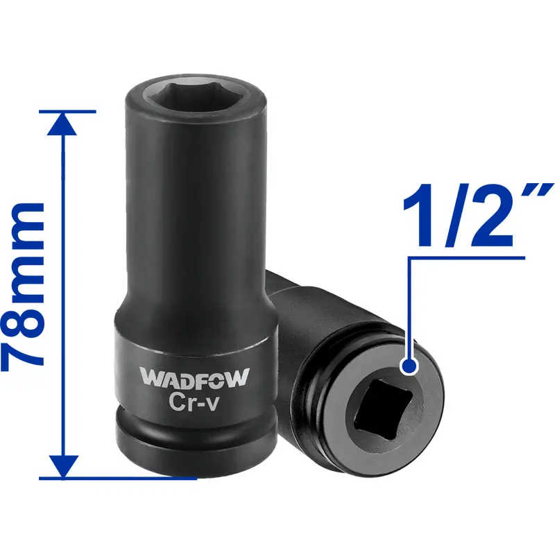 WADFOW 1/2" Deep Impact Socket