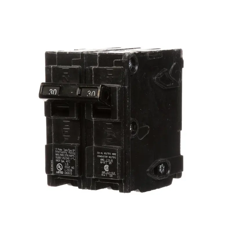 30 Amp Double-Pole Type QP Circuit BreakerStandard Trip / 0.6 / 30