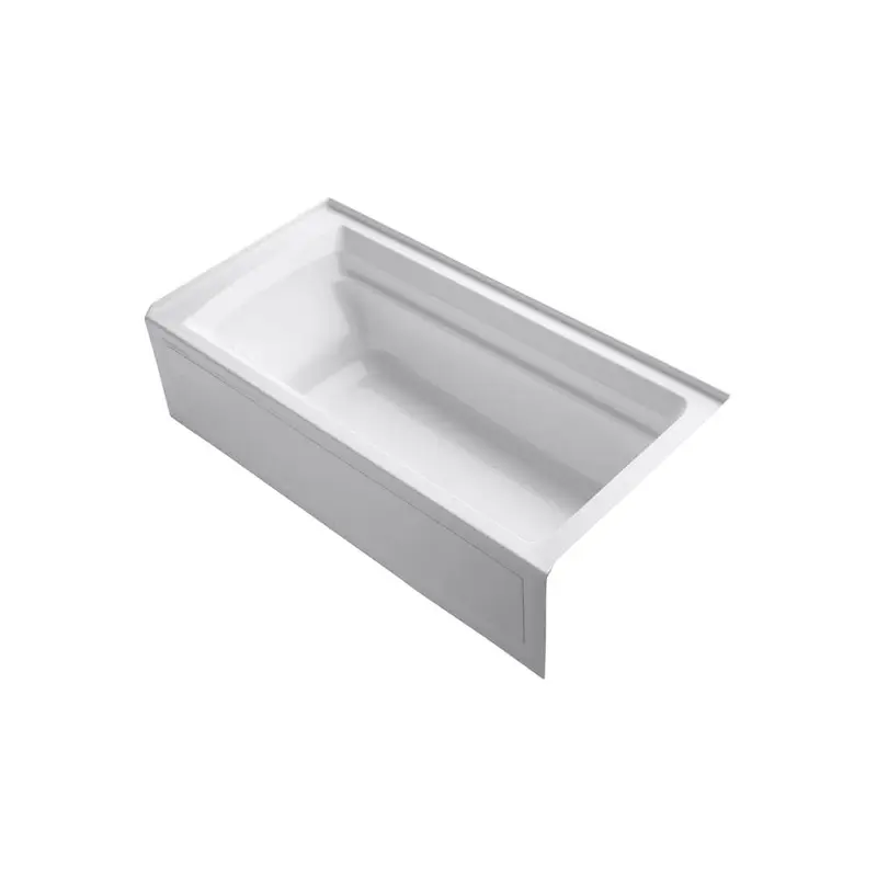 Archer 72 in. x 36 in. Acrylic Alcove Bathtub with Integral Apron and Right-Hand Drain in WhiteWhite / Right / 80