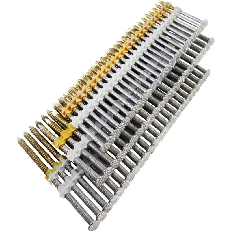 Simpson Strong-Tie S11A325CNJ Collated Nail, 3-1/4 in L, 304 Stainless Steel, Full Round Head, Annular-Ring Shank