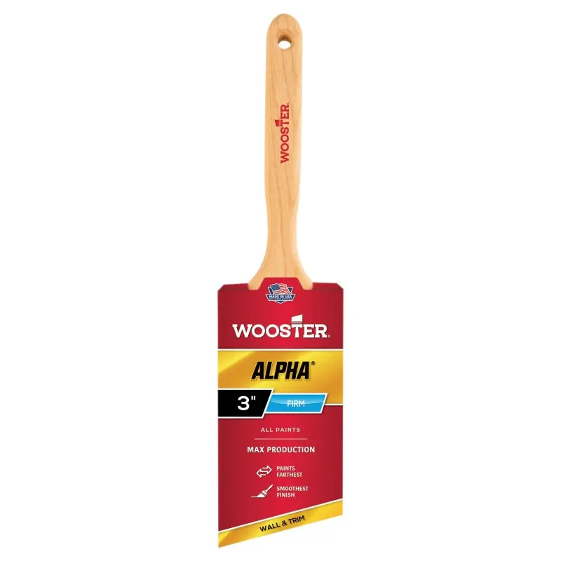 Wooster 4231-3 Paint Brush, 3 in W, 3-11/16 in L Bristle, Synthetic Bristle, Sash Handle
