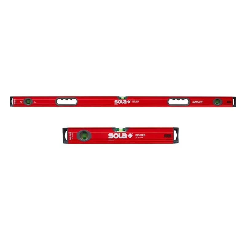 SOLA LSB4816 Big Red Box Beam Level, 3 Focus-60 Vials, 48 in & 16 in Value Set