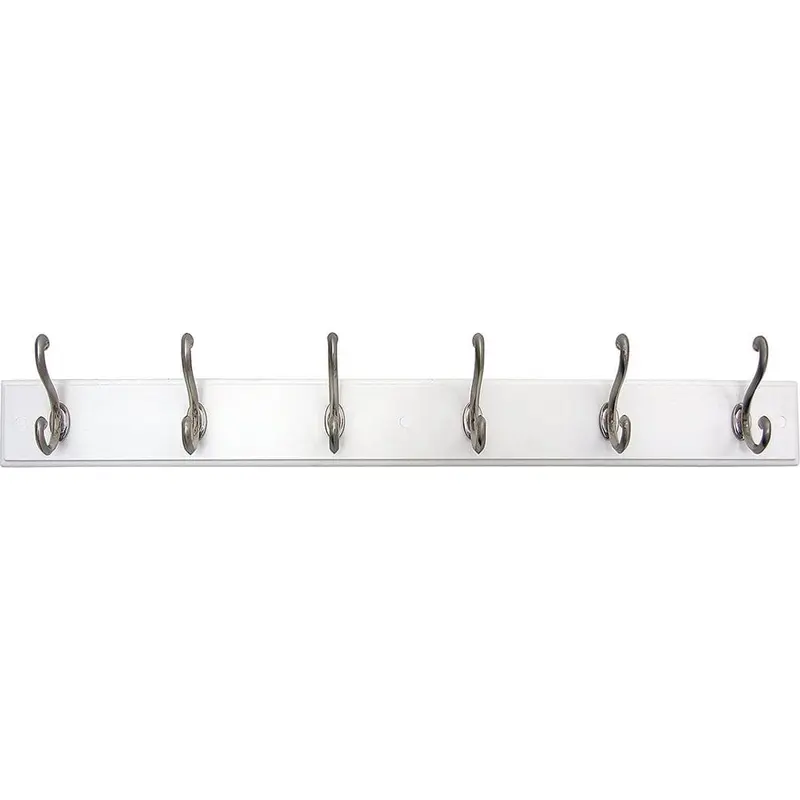 26 in. White Hook Rack Coat with 6-Chrome Hooks2 / each