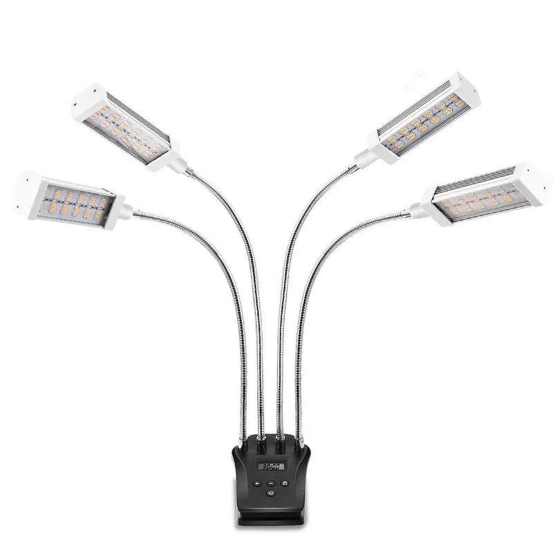 4-Light 96-Watt Full Spectrum LED Grow Light with Adjustable Gooseneck and Desk Clip2.7 / package