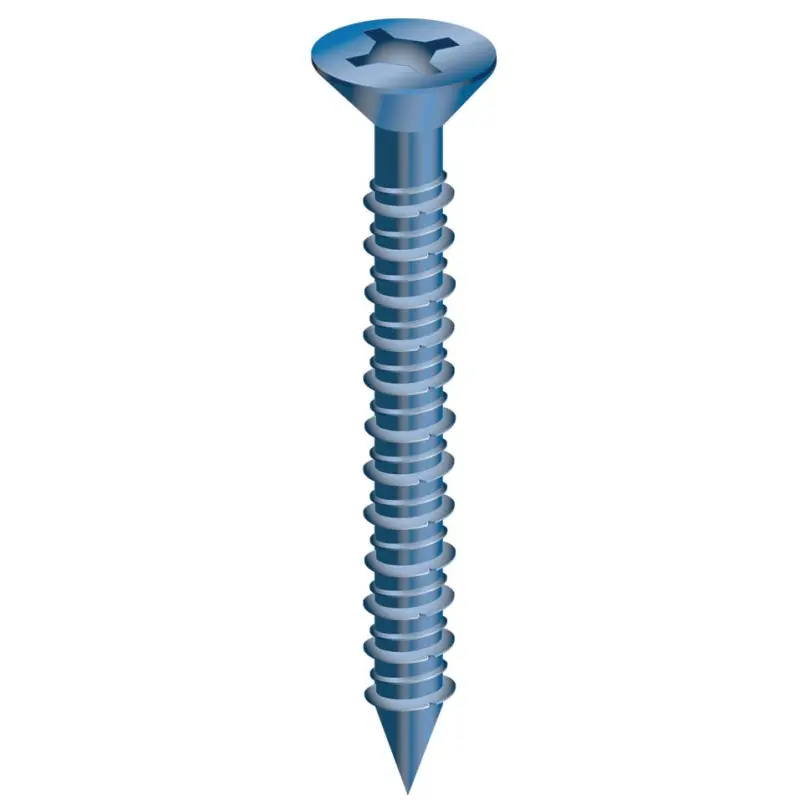Cobra Anchors 623J Screw, 3/16 in Thread, 2-3/4 in L, Flat Head, Phillips, Robertson Drive, Steel, Fluorocarbon-Coated, 25/PK