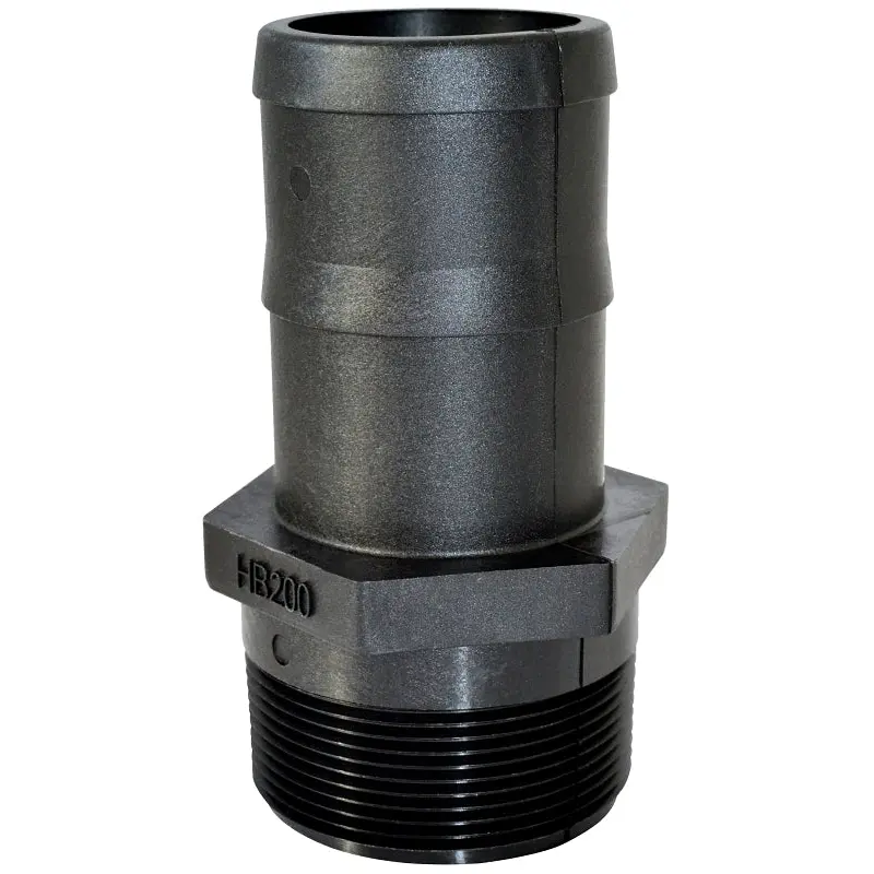 Green Leaf HB125100 Straight Adapter, 1-1/4 x 1 in, MNPT x Hose Barb, 150 psi Pressure, Polypropylene
