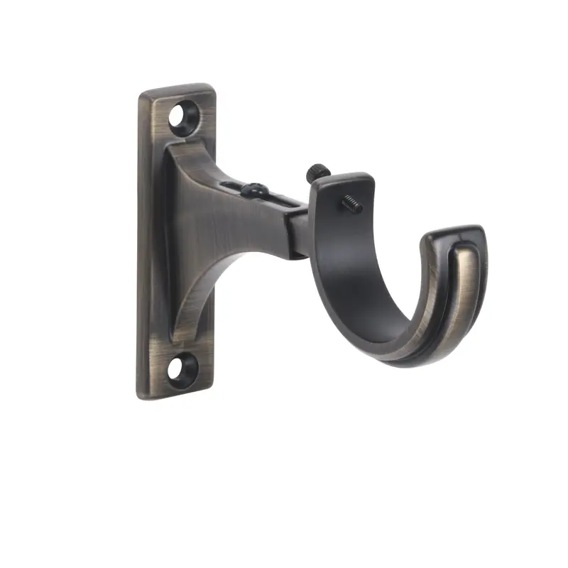 Kirsch Metal 1-3/8" Decorative Bracket 3"-4" Return - Various ColorsAntique Silver