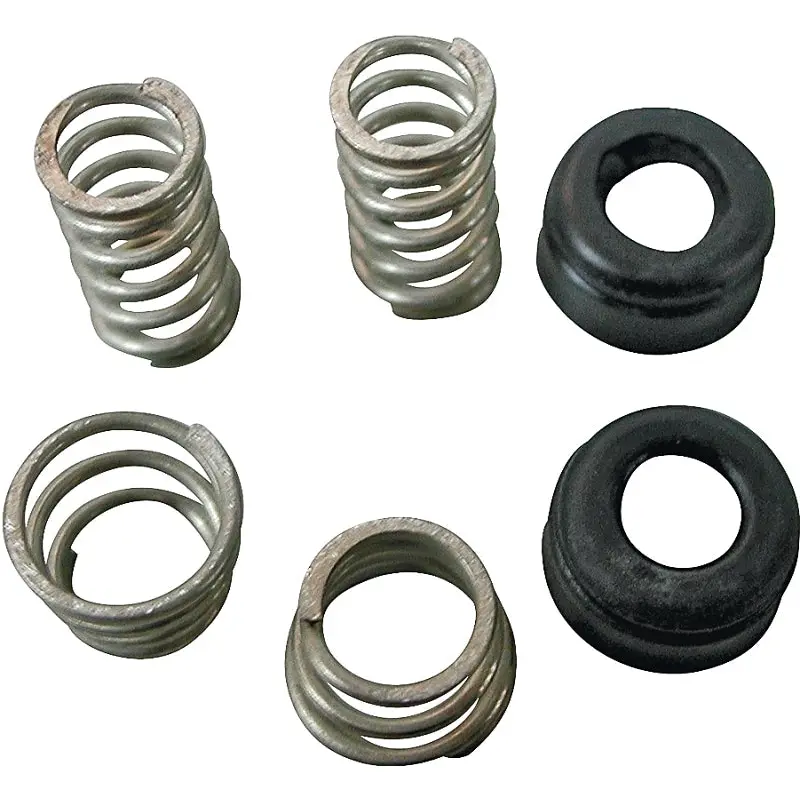 ProSource Seat and Spring Kits, Stainless Steel/Rubber, Silver, Black, 6-Piece