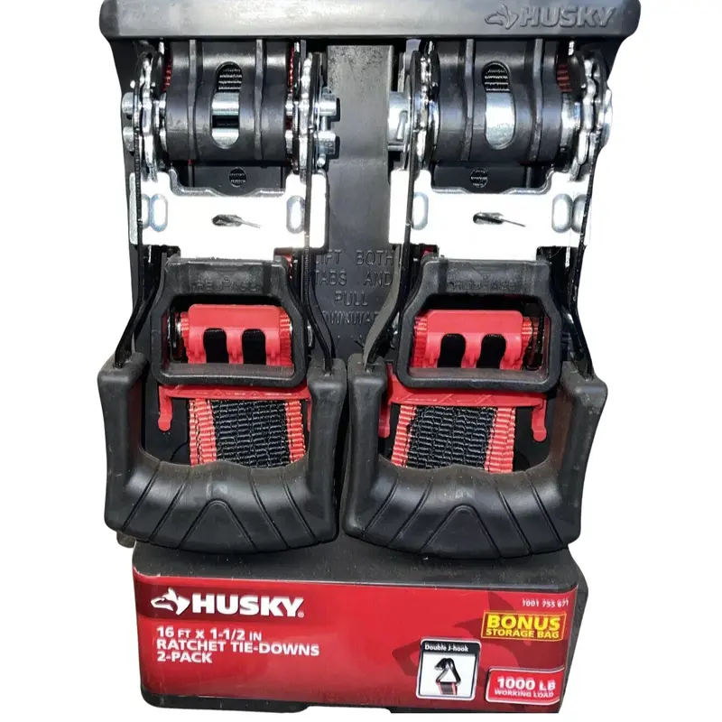 16 ft. x 1-1/2 in. Ratchet Tie-Downs (2-Pack)