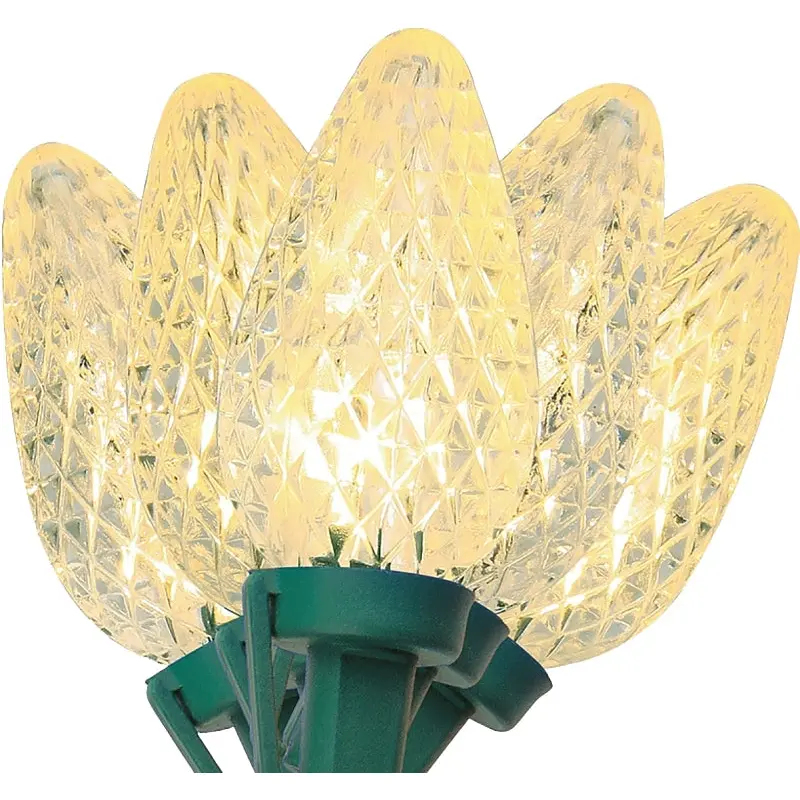 Hometown Holidays U15E265F Light Set, Christmas, 120 V, 4.8 W, 60-Lamp, LED Lamp, Warm White Lamp, 14.96 ft L