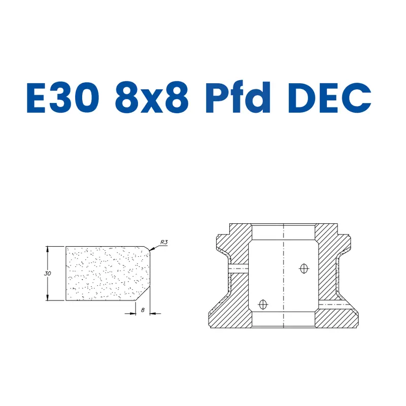 E30 8x8 PFD DEC (30mm Closed 1/3 Bevel - Line 60 (Bore 35))EHS Kit (All materials high speed) / Breaker