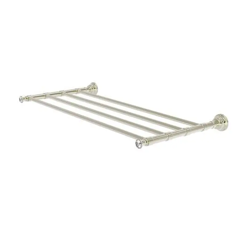 Allied Brass Carolina Crystal Collection 24-in Towel Shelf in Polished Nickel