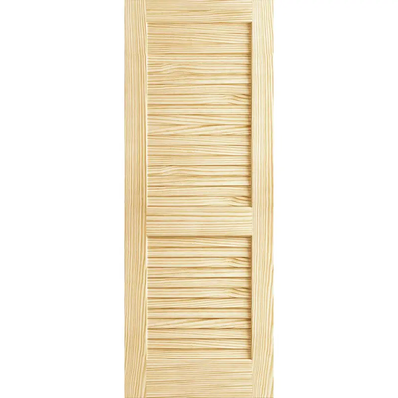 18 in. x 80 in. Unfinished Plantation Louver Louver Solid Core Wood Interior Door Slab24 / each