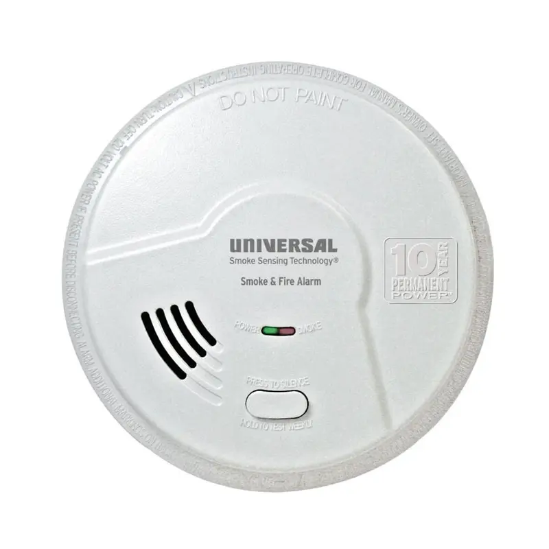10 Year Sealed, Battery Operated, Dual Sensing 2-In-1 Kitchen Smoke and Fire Detector, Microprocessor Intelligence0.49 / 1 / Battery