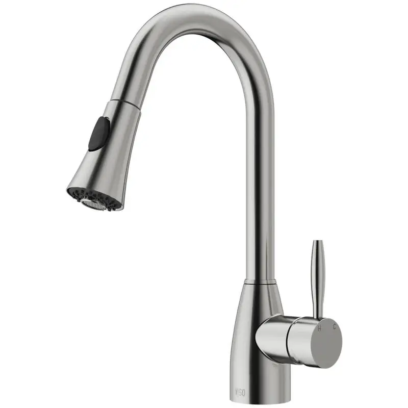 Aylesbury Single-Handle Pull-Down Sprayer Kitchen Faucet in Stainless SteelStainless Steel / 8 / No Sensor