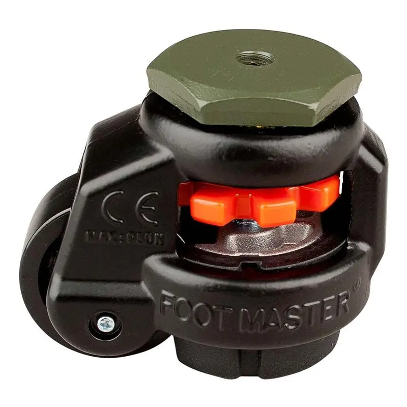 1-5/8 in. Nylon Wheel Metric Stem Leveling Caster with Load Rating 110 lbs.